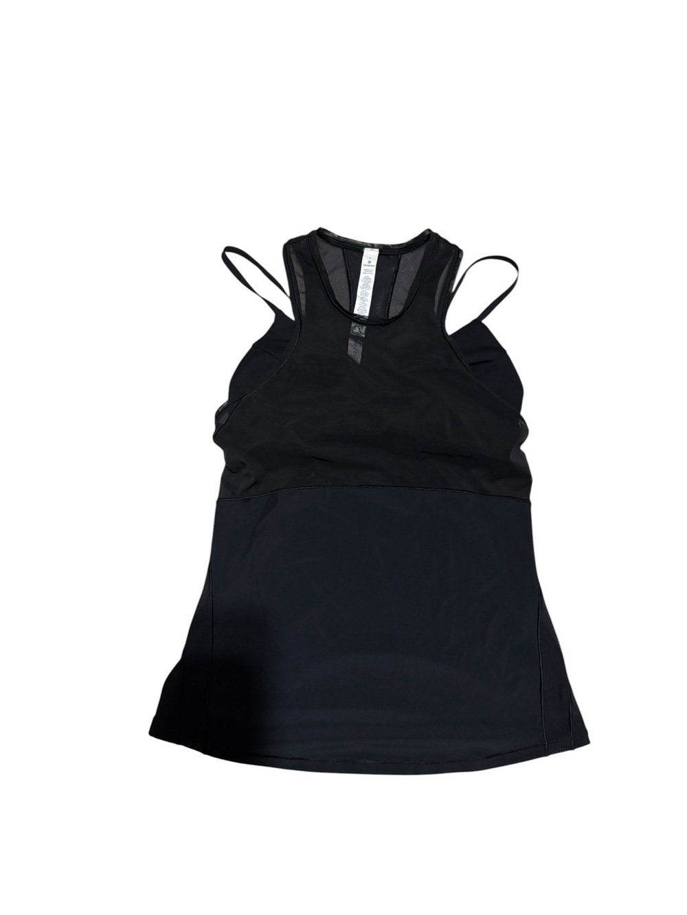 lululemon athletica Black Mesh-Panel Active Tank